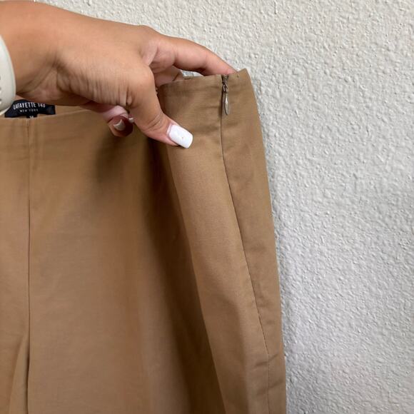 Lafayette 148 New York Light Brown Business Trousers Pants Office Career Size 14 - Picture 7 of 9